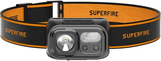 LED naglavna svetilka Superfire 220 lm z USB‑C