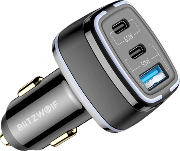 BlitzWolf avtomobilski polnilec 115 W, 3 USB priključki PD
