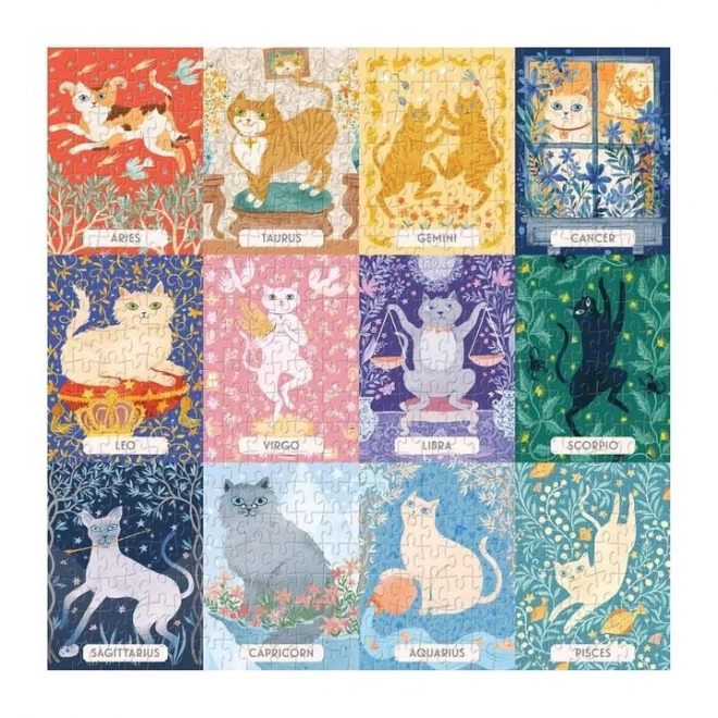 Sestavljanka Mačji zodiak 500 kosov od Galison