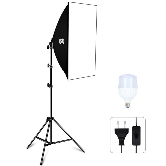Studiova komplet Puluz Softbox 50x70 cm z stojalom in LED žarnico