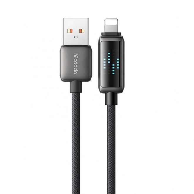 Mcdodo USB-A na Lightning kabel z LED zaslonom, dolžine 1,2 m