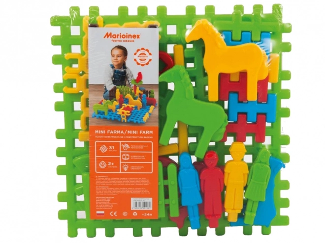 Marioinex gradbeni set Mini farma Wafle