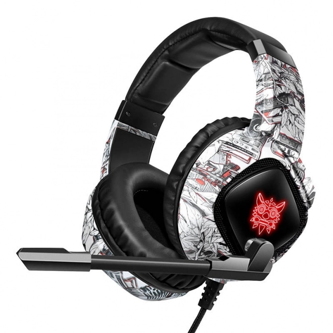 Gaming slušalke Onikuma K19 Camouflage bela