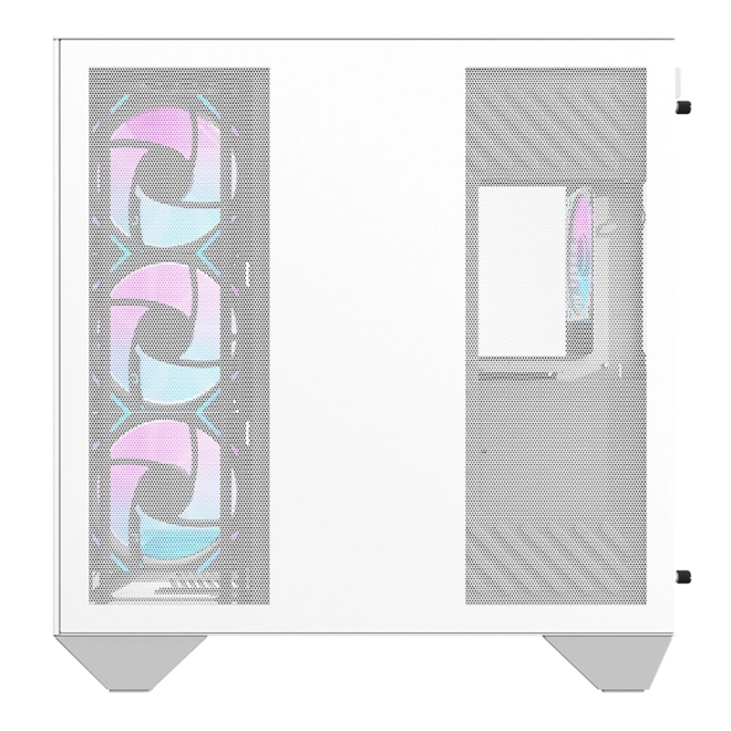 Ohišje Darkflash z RGB ventilatorji in nosilcem za GPU belo