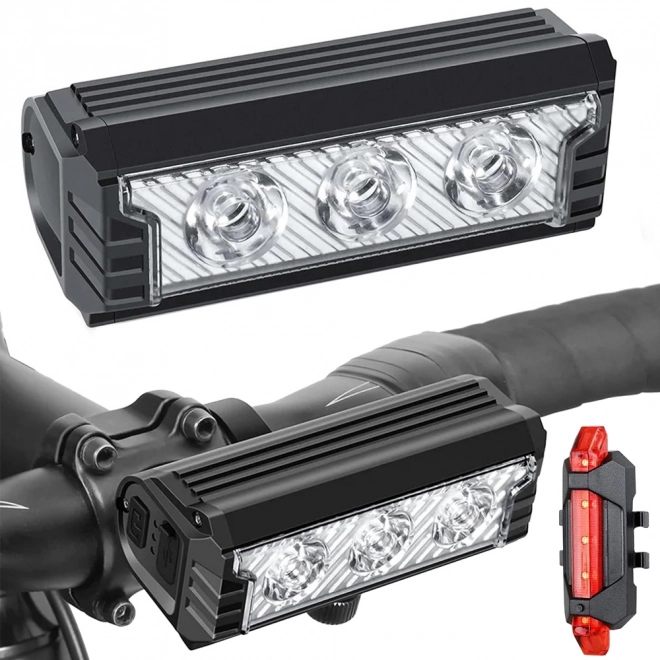 Komplet LED luči za kolo z USB polnilnikom