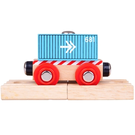 Bigjigs Rail Vagon modri kontejner
