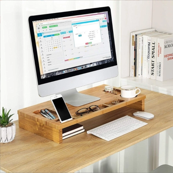 Stojalo za monitor - bambus