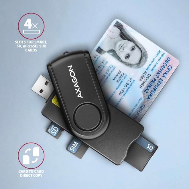 CRE-SMP2A ID in SD/microSD/SIM kartica PocketReader USB