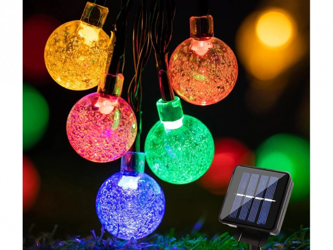 Vrtna solarna svetlobna girlanda večbarvna