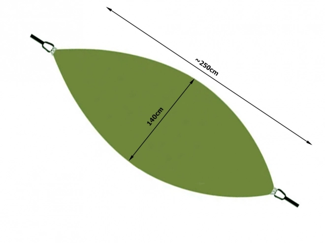 Viseča mreža z mrežico proti komarjem 270x140cm