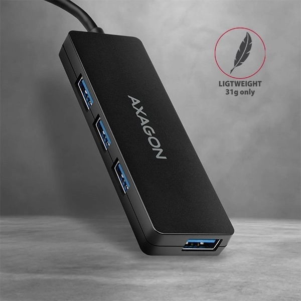 Axagon Slim USB Hub 4-portni USB 3.2 Gen 1 s 14cm Tip-C kablom