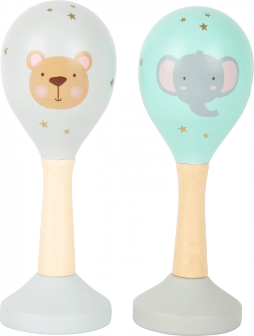 small foot Lesene rumba kroglice set Pastelne, 2 kos