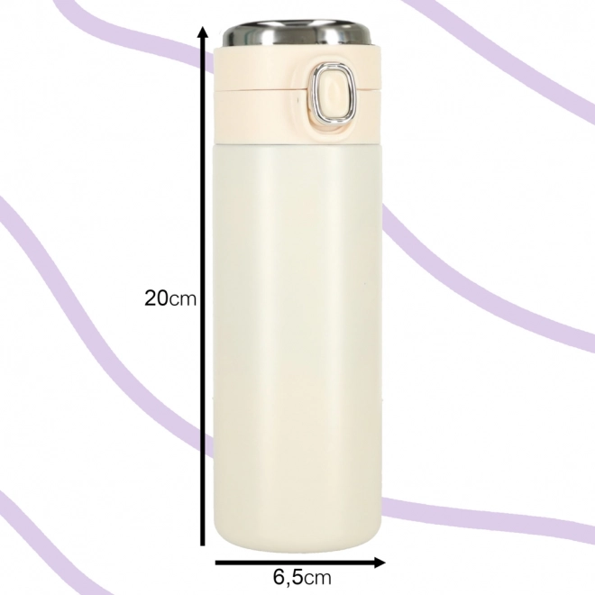 Termo skodelica z ustnikom LED 420 ml bež