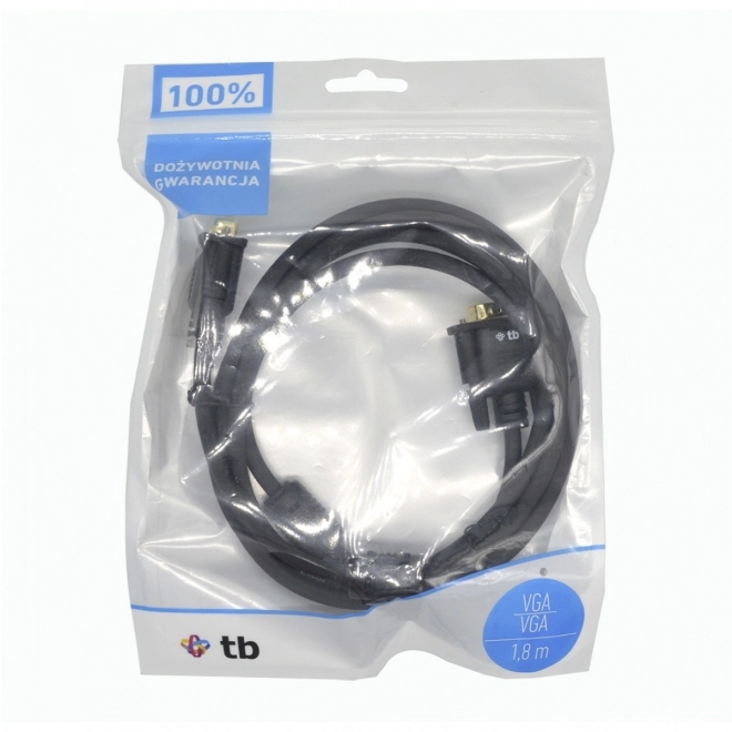 VGA kabel 1.8 m črn pozlačen