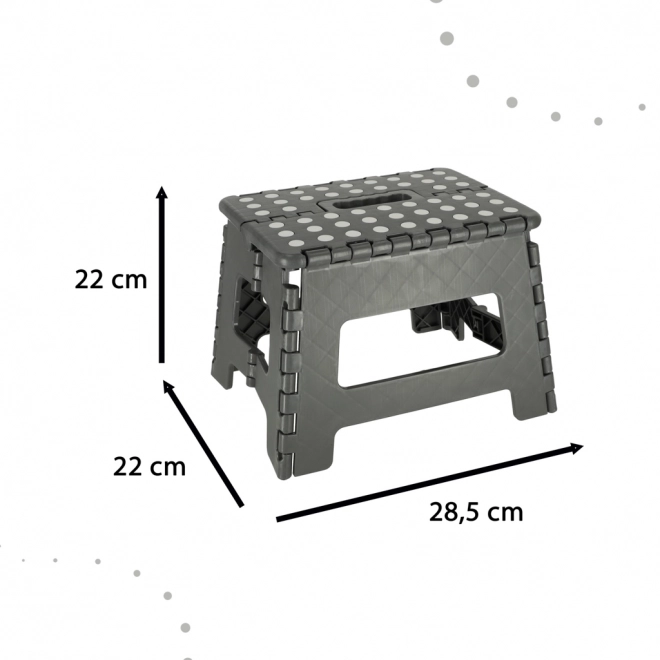 Proti drsenju zložljiva pručka 22 cm temno siva