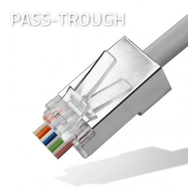 Prevodni RJ45 CAT5e FTP prehodni del pozlačeni kontakti 100 kosov