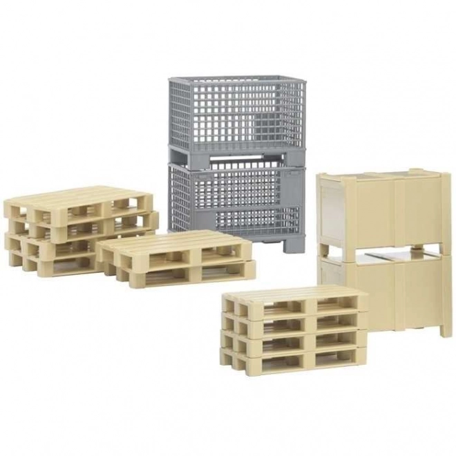 Bruder logistični set - palete in zaboji