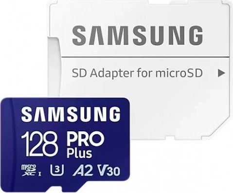 Pomnilniška kartica Samsung 128 PRO Plus microSD + adapter
