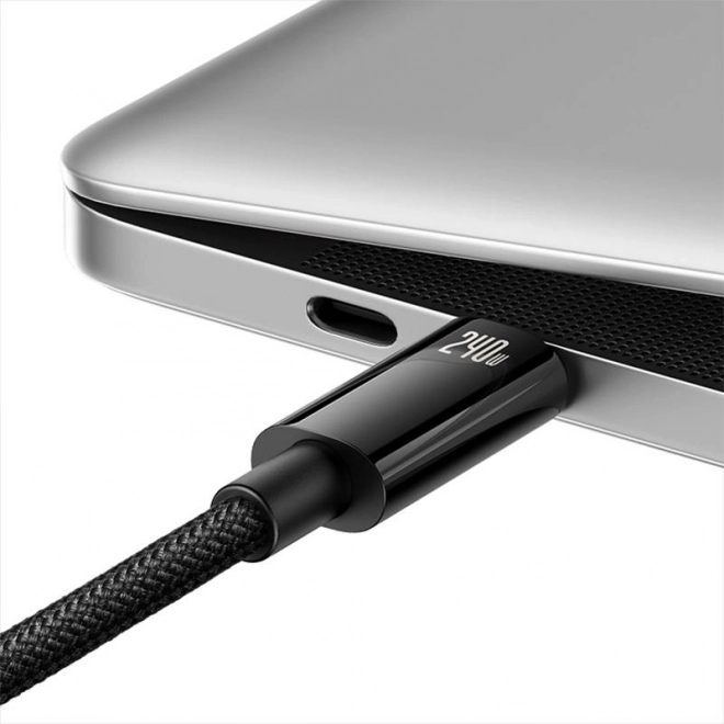 Kabel USB-C na USB-C Baseus Tungsten Gold 240W 1 m (črn)