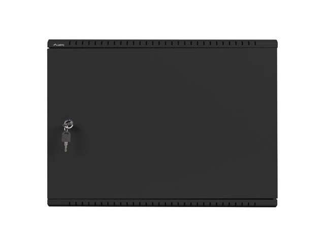 Stenska regalna omara za opremo 48 cm 4U+3U 540x200 nizkoprofilna črna