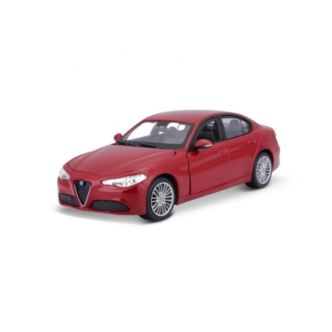 Bburago 1:24 Alfa Romeo Giulia (2016) Metalik rdeča 18-21080