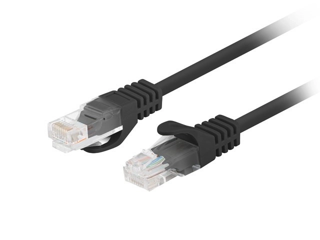 Patchcord UTP kat.6 0,25m črna 10-pack