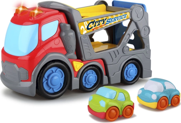 Kiddy vlečno vozilo z efekti, 31 cm + 2 avtomobila 9 cm