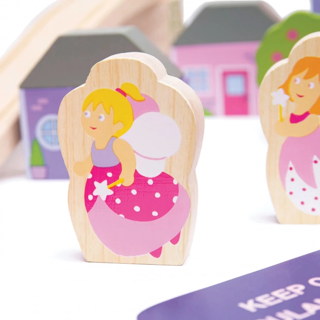 Bigjigs Rail Lesena velika železniška proga za princese