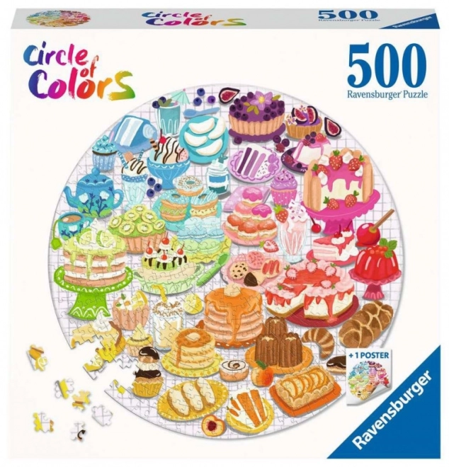 Ravensburger sestavljanka krog: Sladice 500 kosov