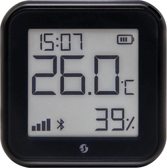 Pametno tipalo temperature in vlažnosti Shelly H&T Gen3 WiFi (črno)