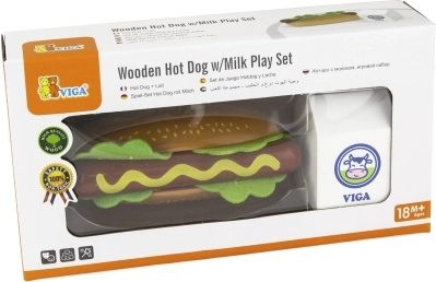 lesena set hot dog in mleko VIGA