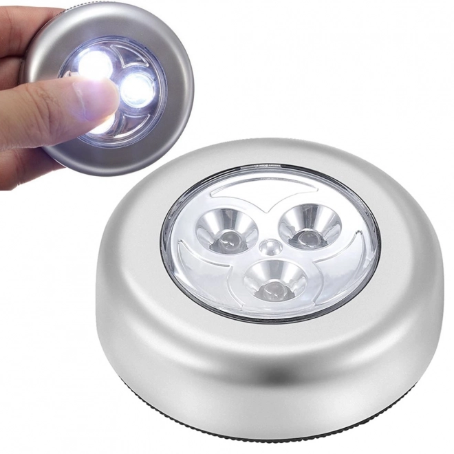 Brezžična samolepilna dotik svetilka za omaro s 3 LED