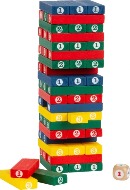 Small Foot Lesena barvna igra Jenga