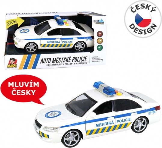 Avto mestne policije z zvokom in svetlobo – češki glas