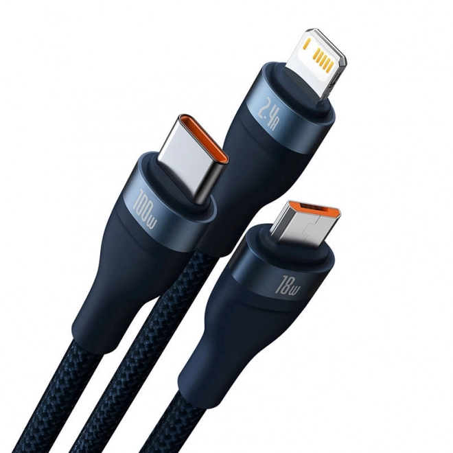 Polnilni kabel Baseus 3v1 z hitrim polnjenjem
