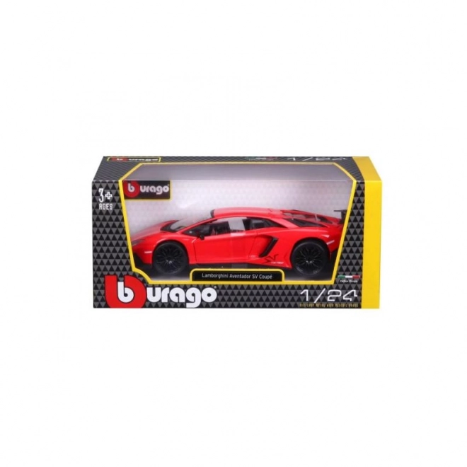 Kovinski model Bburago Lamborghini Aventador rdeč 1:24