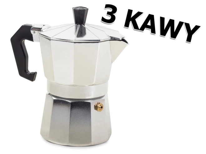 Aluminijasti aparat za kavo za 3 skodelice