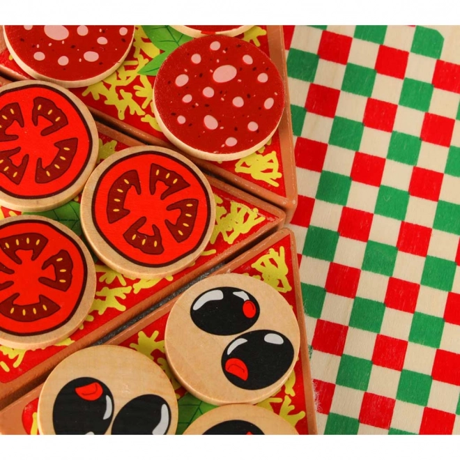 Lesena igralna garnitura Pizza s pripomočki