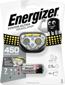 naglavna svetilka Energizer Vision Ultra 450 lm z avtonomijo do 50 h