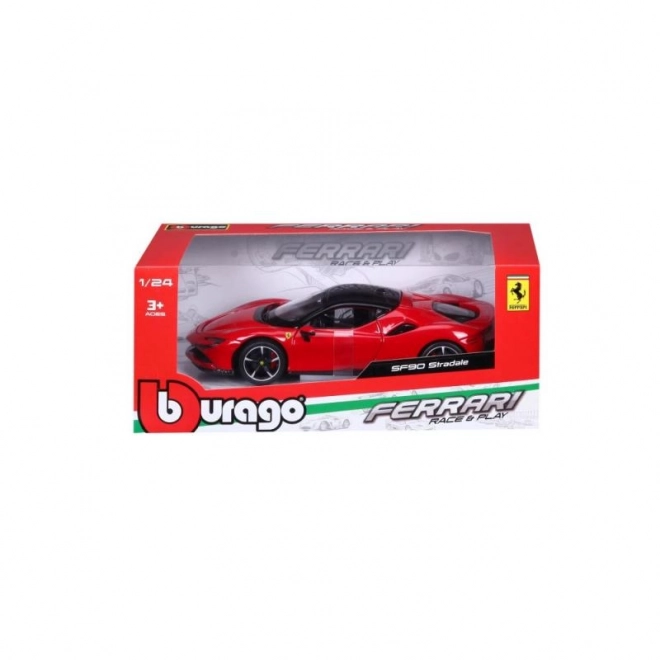 Bburago 1:24 Ferrari Top SF90 Stradale Rdeč