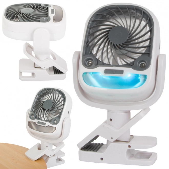 USB namizni ventilator z RGB osvetlitvijo in vlažilnikom 2v1