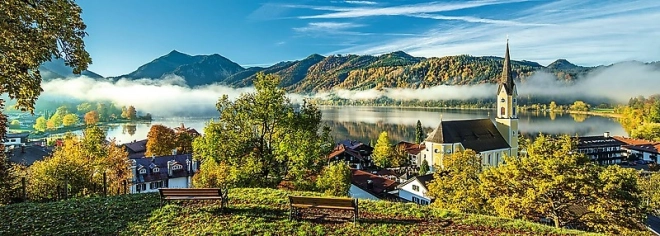 Panoramska sestavljanka jezero Schliersee 1000 kos