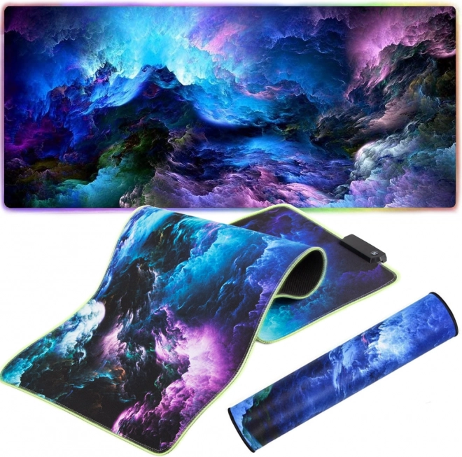 Igralna podloga za miško z RGB osvetlitvijo 800 × 300 mm