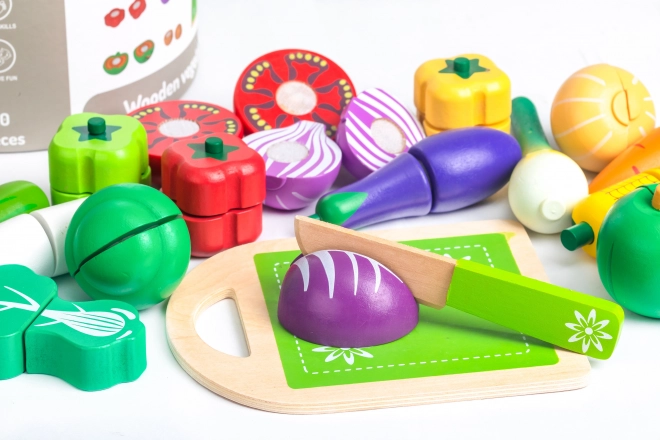 Lesen zelenjava za rezanje 20 kosov Ecotoys