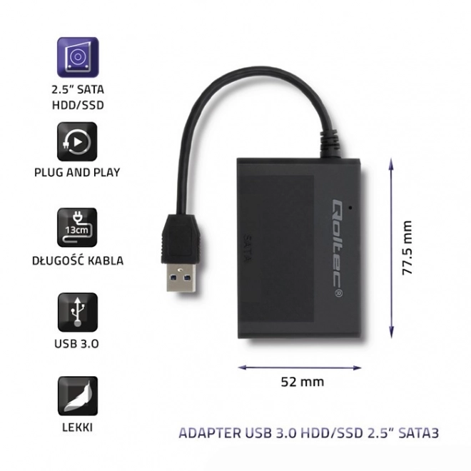 USB 3.0 adapter za diske HDD/SSD 2.5 palca SATA3