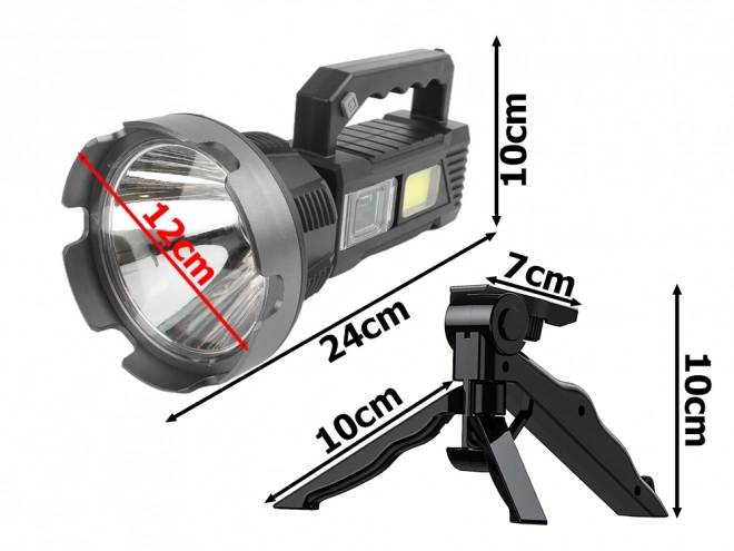 Reflektor s stojalom Cree LED XHP50 COB za pohodništvo