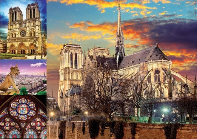 Sestavljanka Notre Dame kolaž 1000 delov
