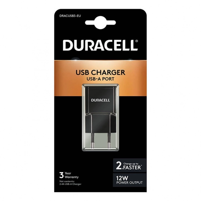 Duracell omrežni polnilnik USB, 2,1 A (črna)