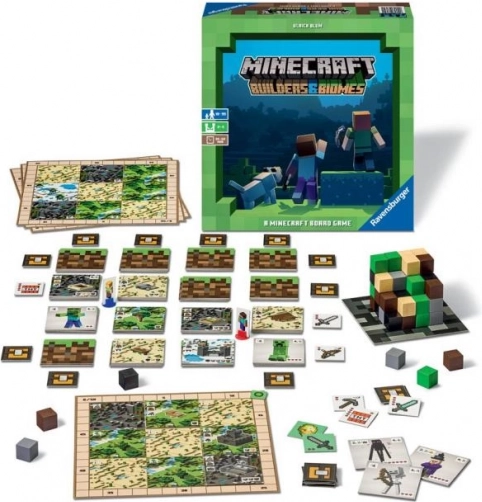 Ravensburger Minecraft: Builders & Biomes – družabna igra