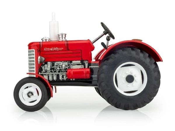 Traktor Zetor 50 Super rdeč na ključ kovina 15cm 1:25 v škatli Kovap